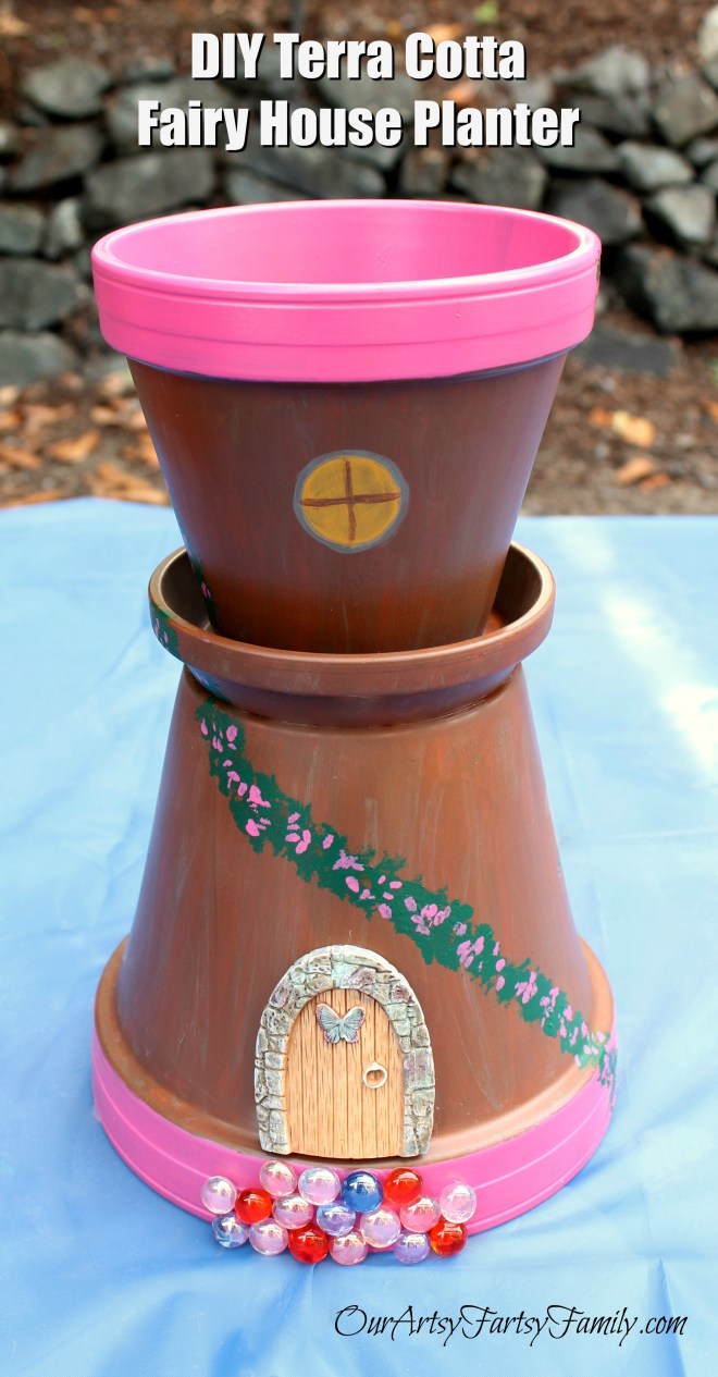 DIY Terra Cotta Fairy House Planter